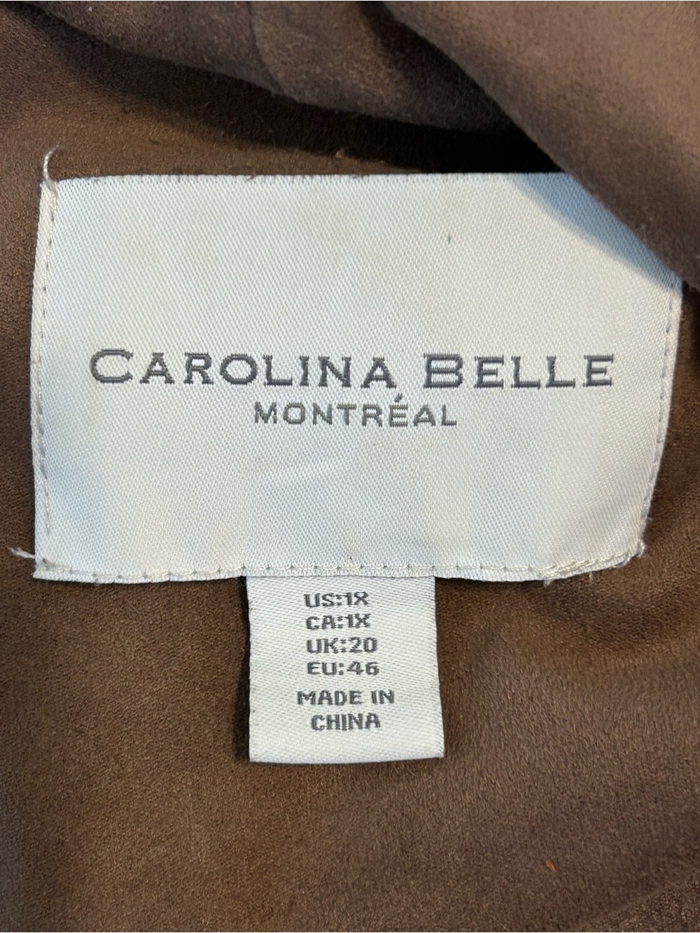 Carolina Belle Suede-Like Taupe Open Jacket - Picture 5 of 7